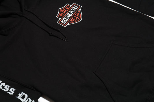 Harley Emblem Pullover Hoodie (Black)