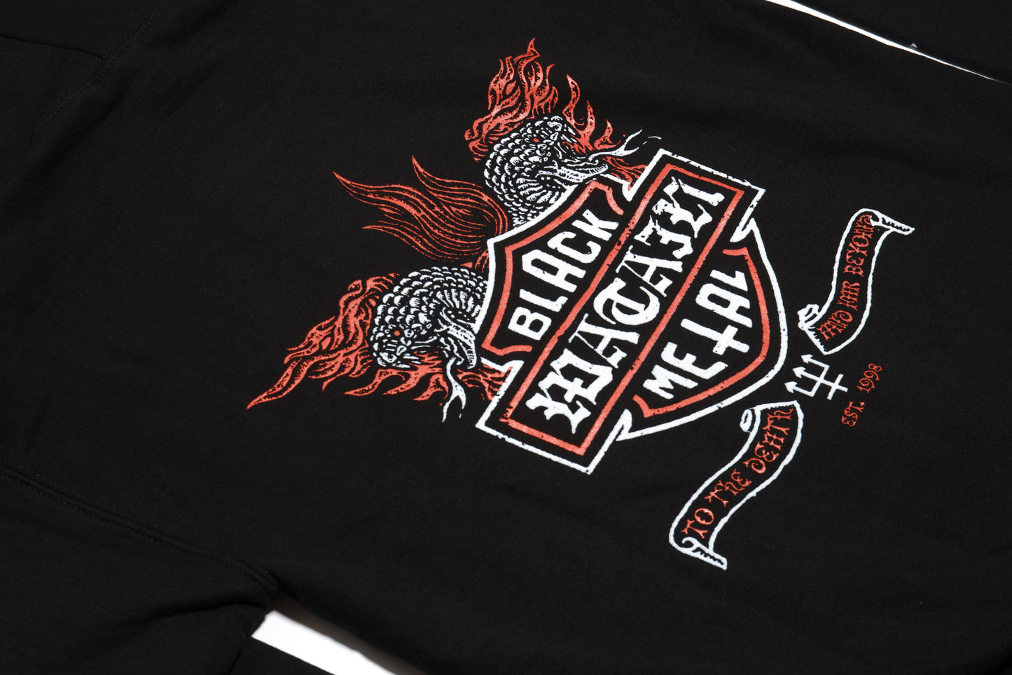 Harley Emblem Pullover Hoodie (Black)