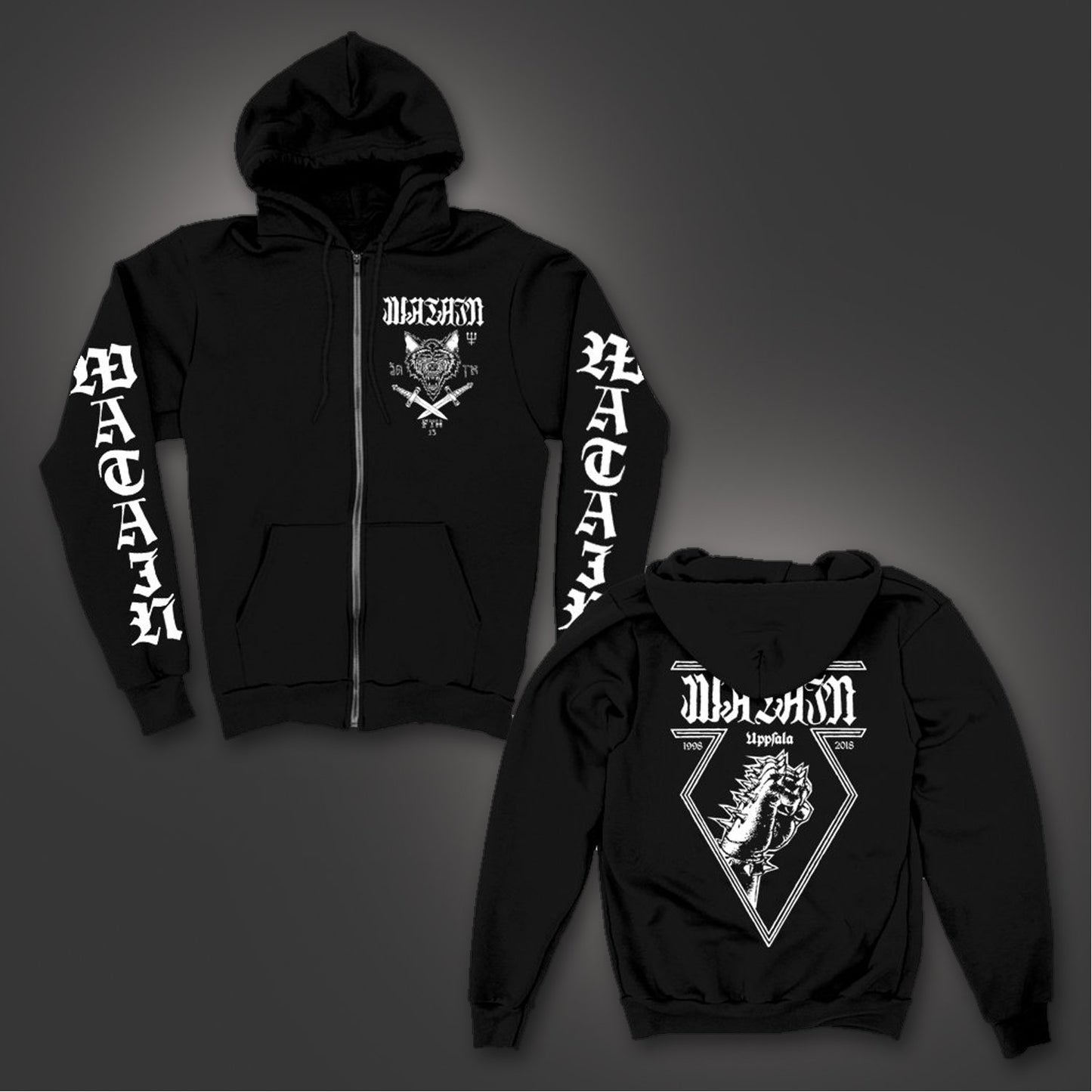 Uppsala Zip Up Hoodie (Black)