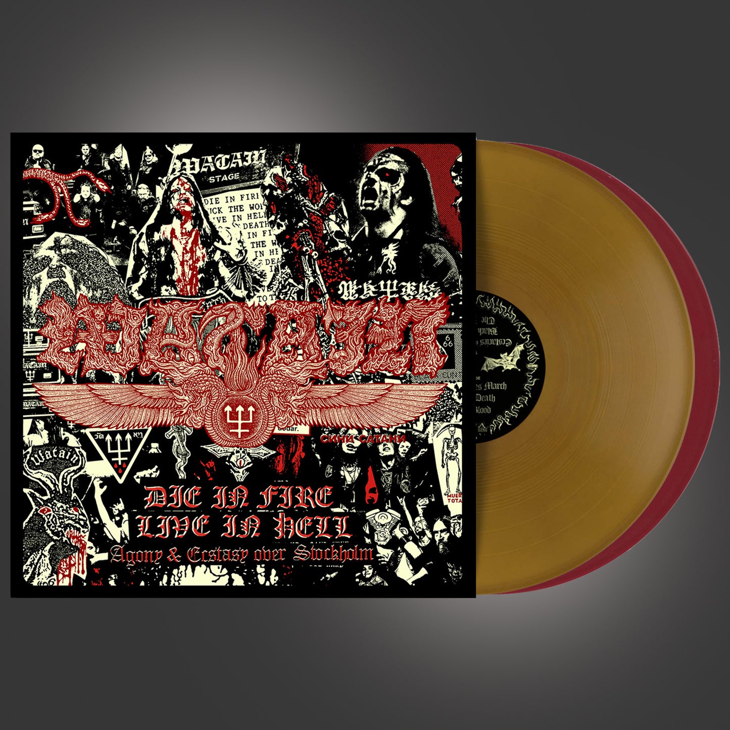 Die In Fire Live In Hell 2xLP (Gold/Blood Red)