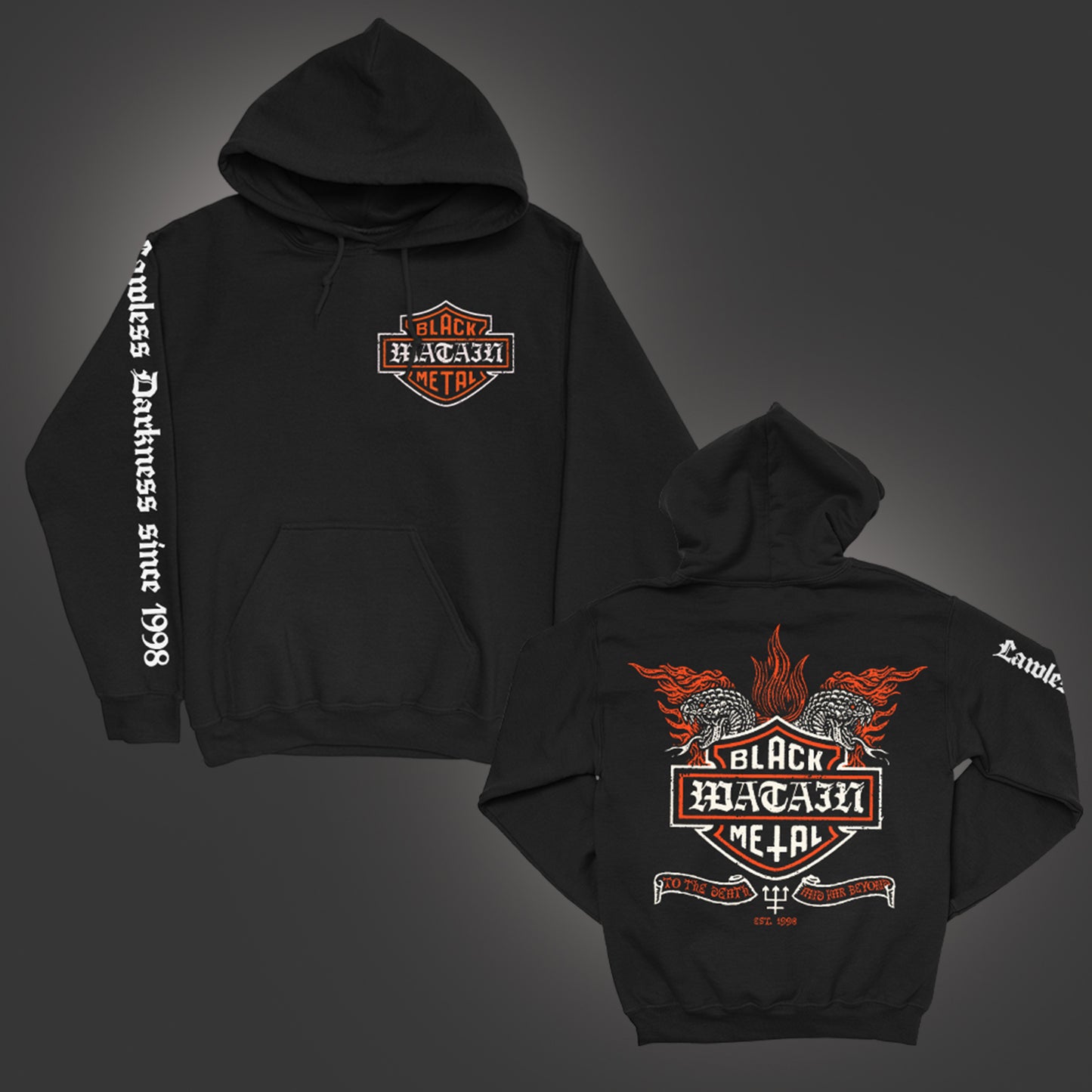 Harley Emblem Pullover Hoodie (Black)