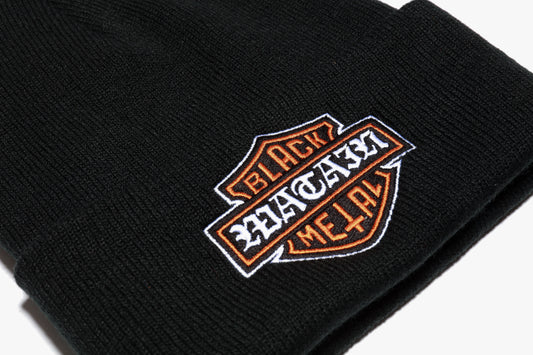 Harley Emblem Embroidered Beanie (Black)