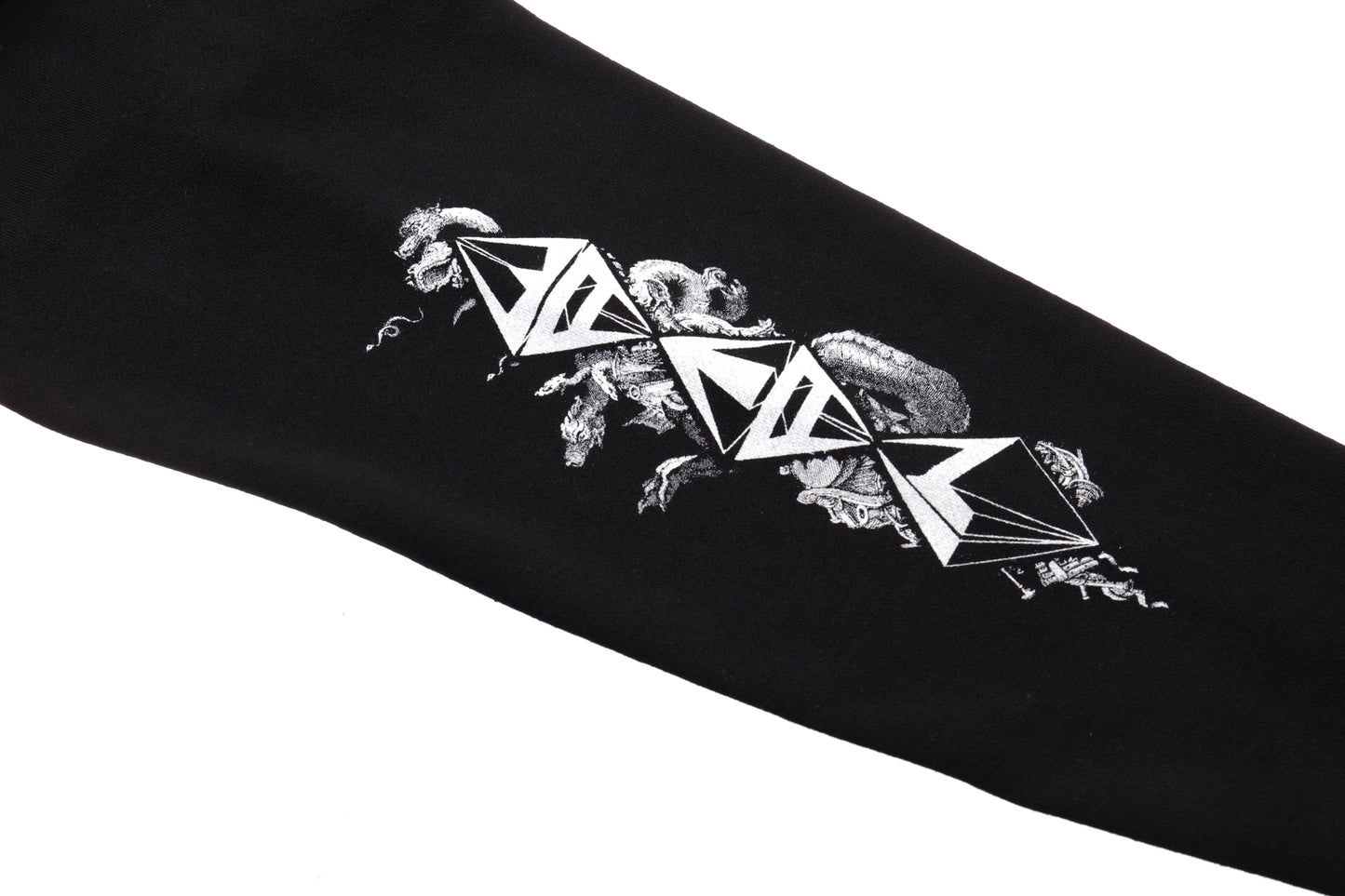 The Howling Trident Crest Zip Up Hoodie (Black)