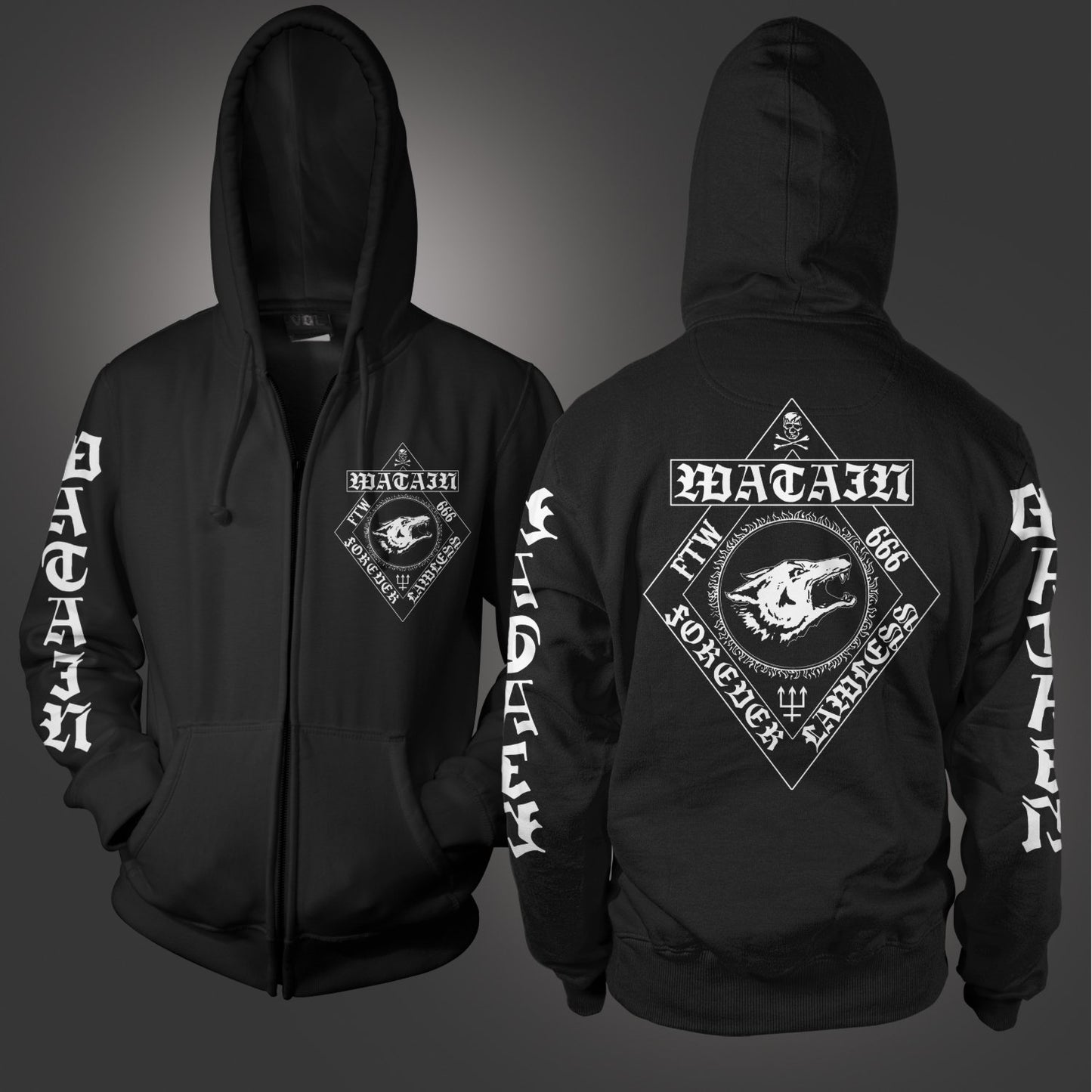 Forever Lawless Zip Up Hoodie (Black)